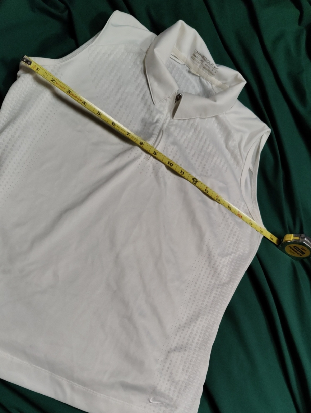 Nike White Sleeveless Zip-Front Athletic Tank Top